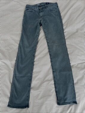 Ag Adriano Goldschmied The Prima Cigarette Leg Faded Teal Jeans